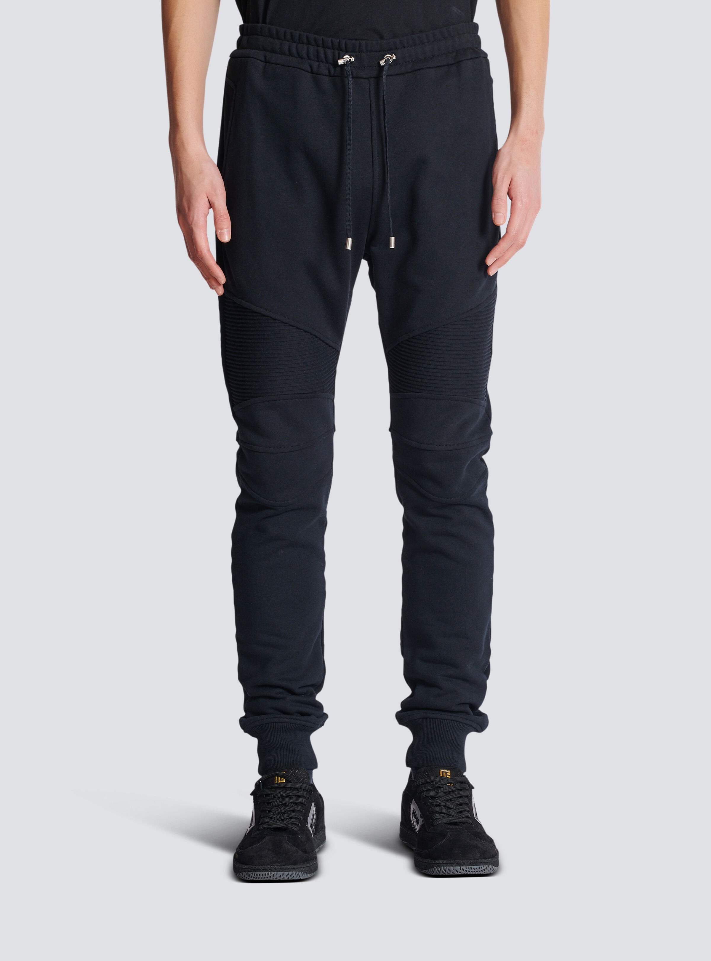 Flocked Balmain Paris joggers - 5