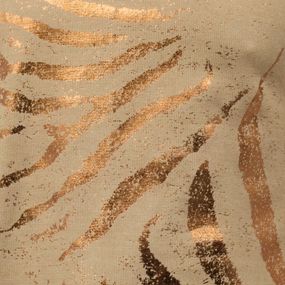 Sweater With Golden Tiger Skin Pattern - 5