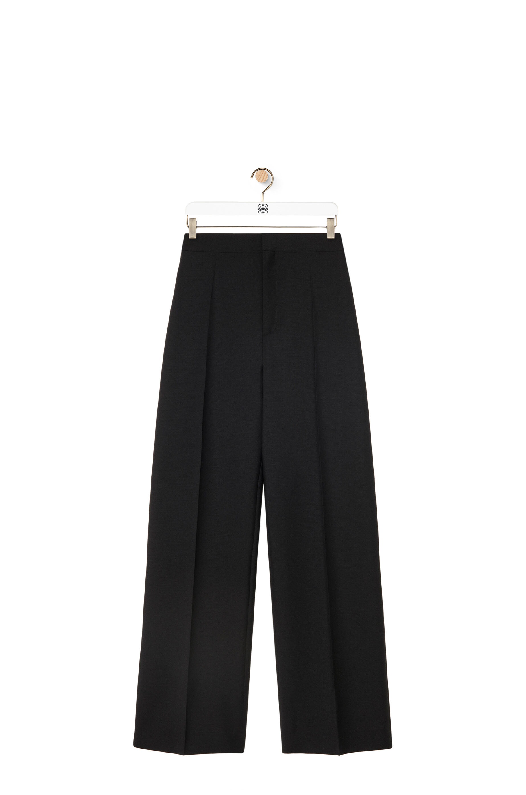 High waisted trousers in mohair and wool - 1