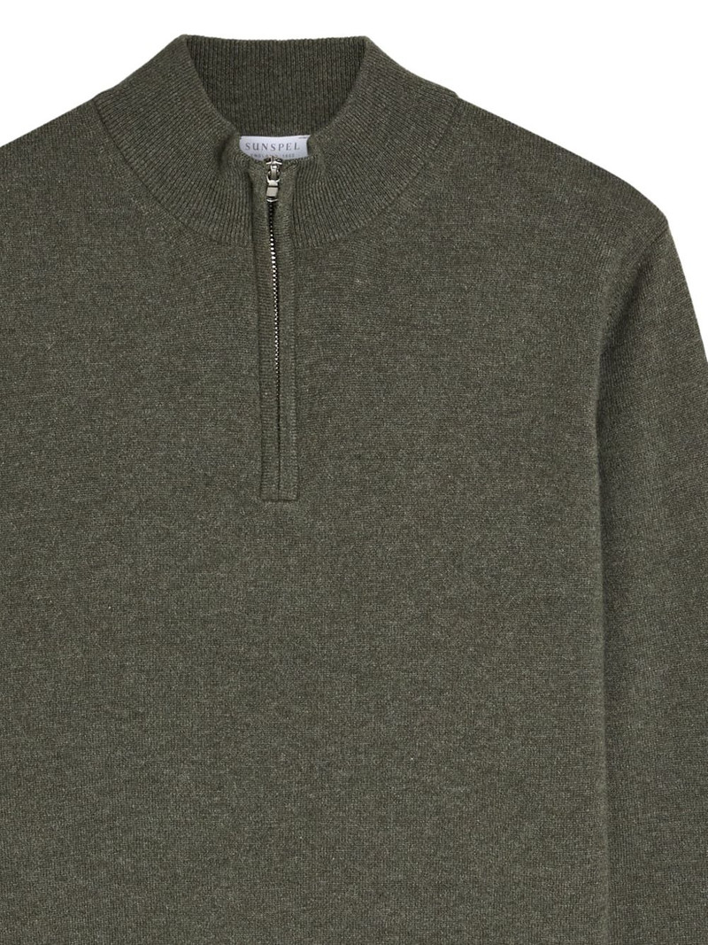 Sunspel zip-up knitted sweater outlook