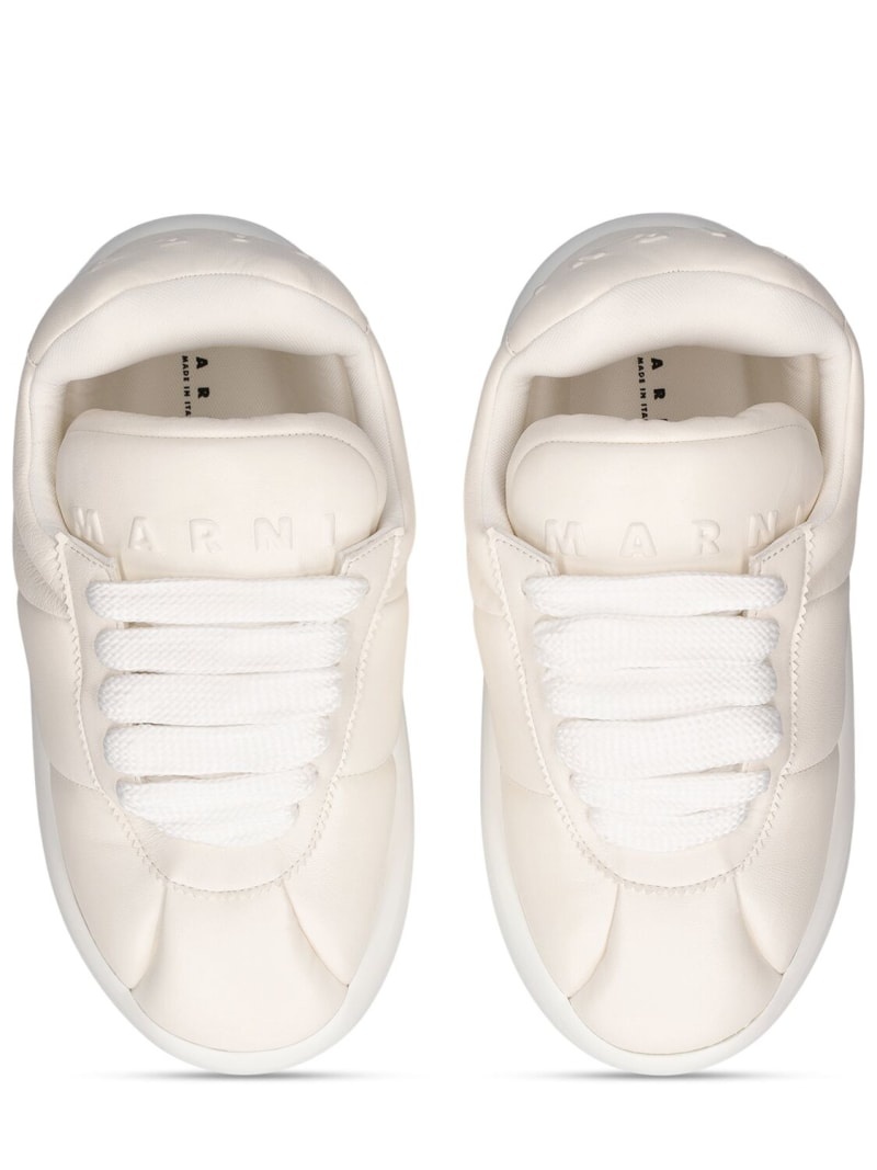 Chunky soft leather low top sneakers - 5