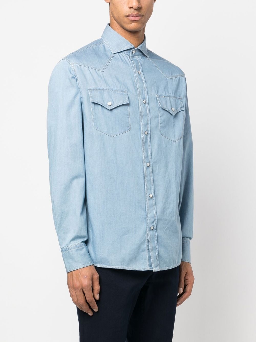 button-up denim shirt - 3