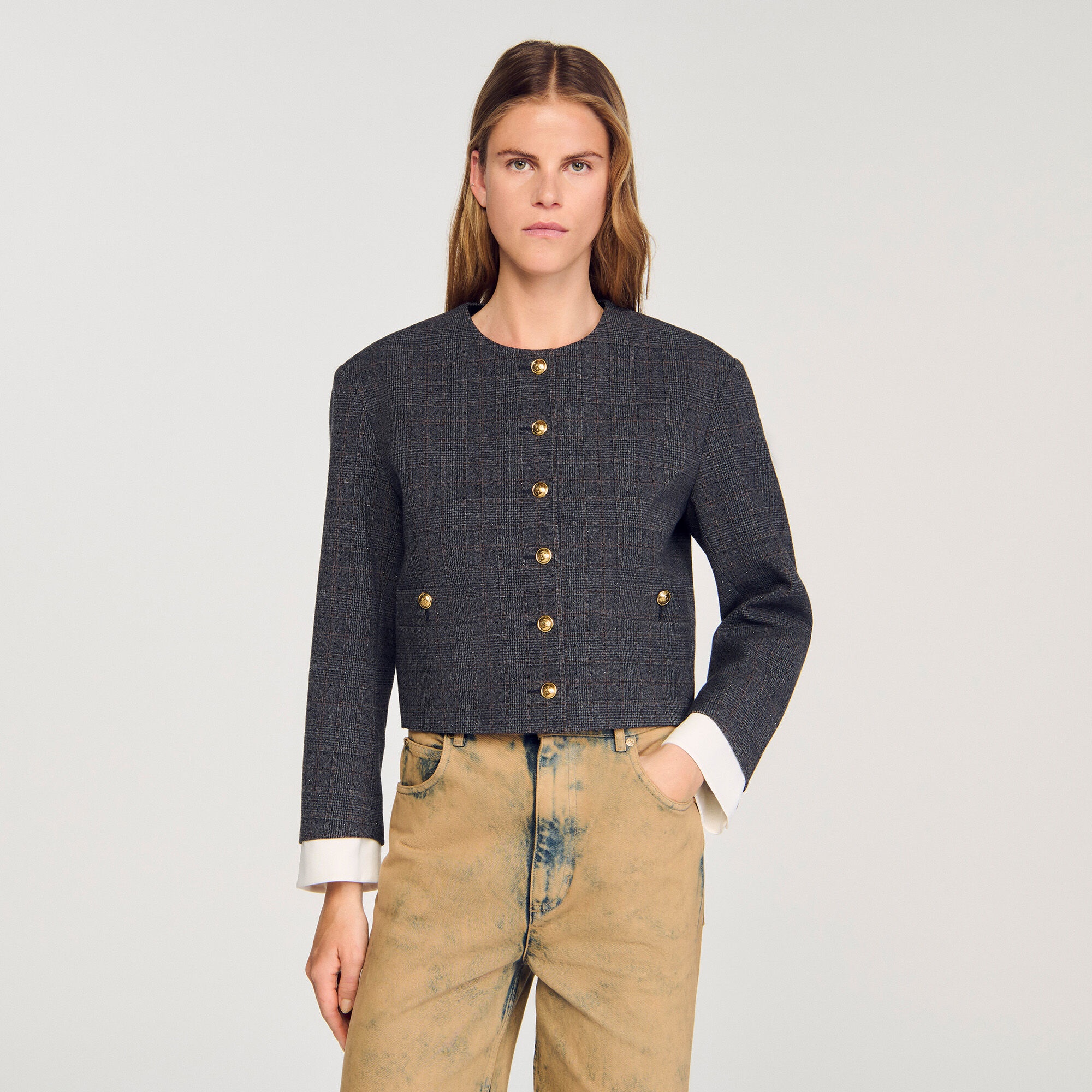 RHINESTONE TAILORED JACKET - 4