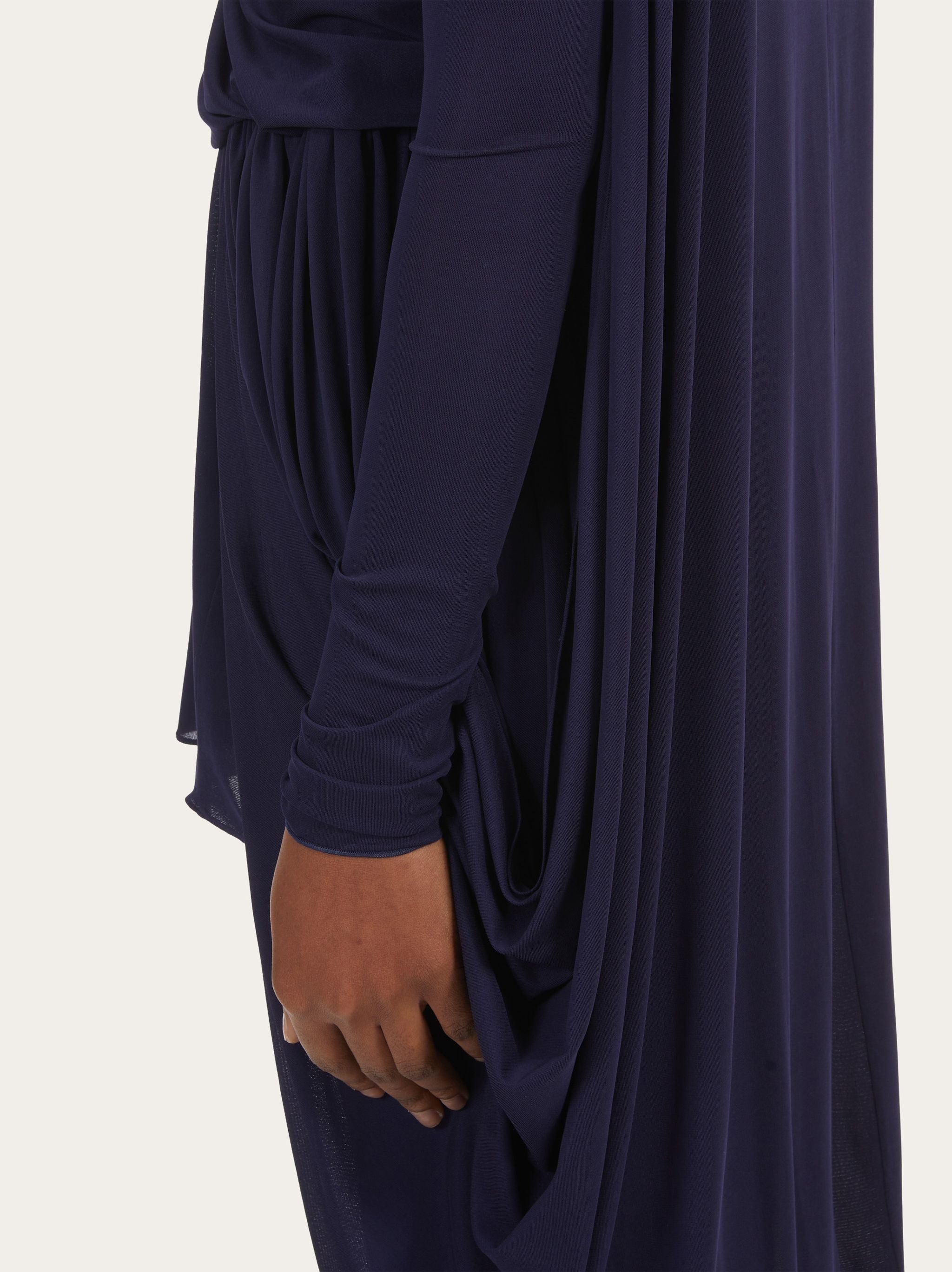 Asymmetric drape dress - 4