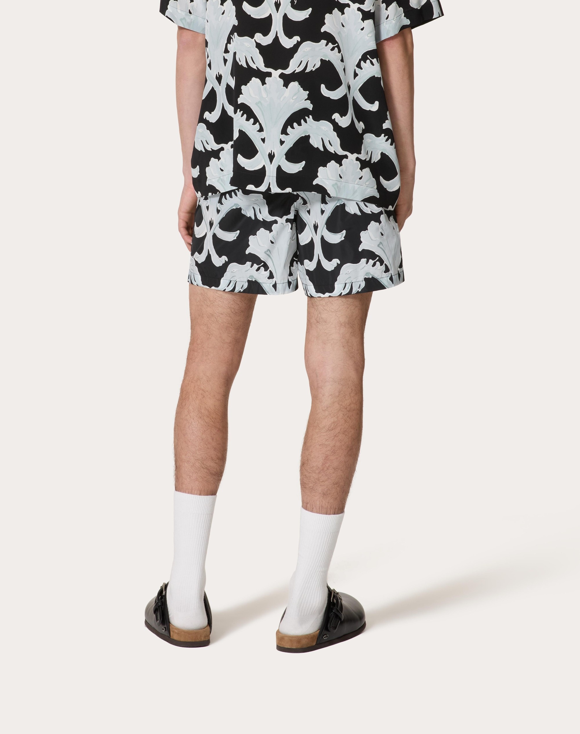 NYLON SWIMSUIT WITH METAMORPHOS WALL PRINT - 4