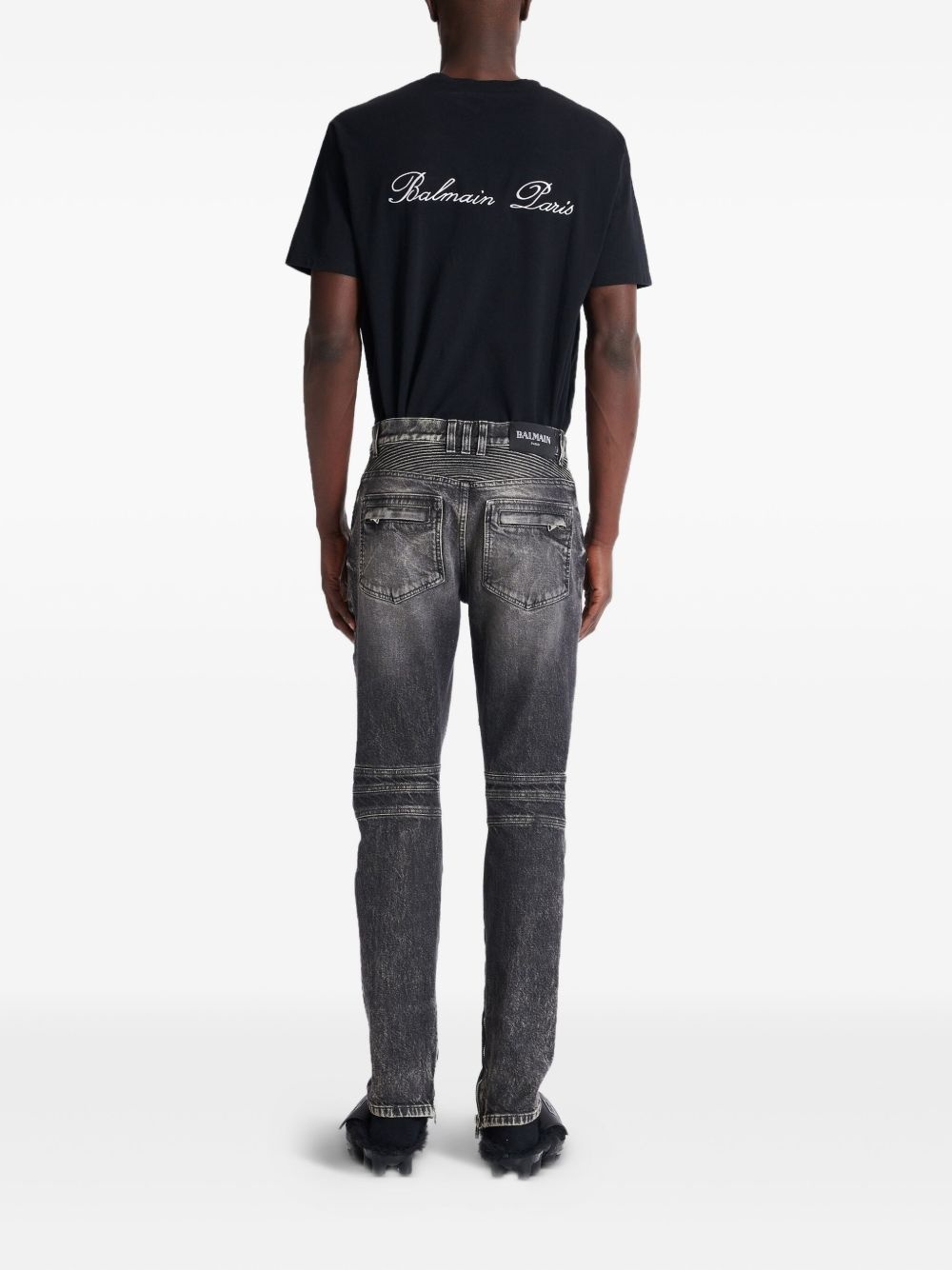 slim-fit biker jeans - 4