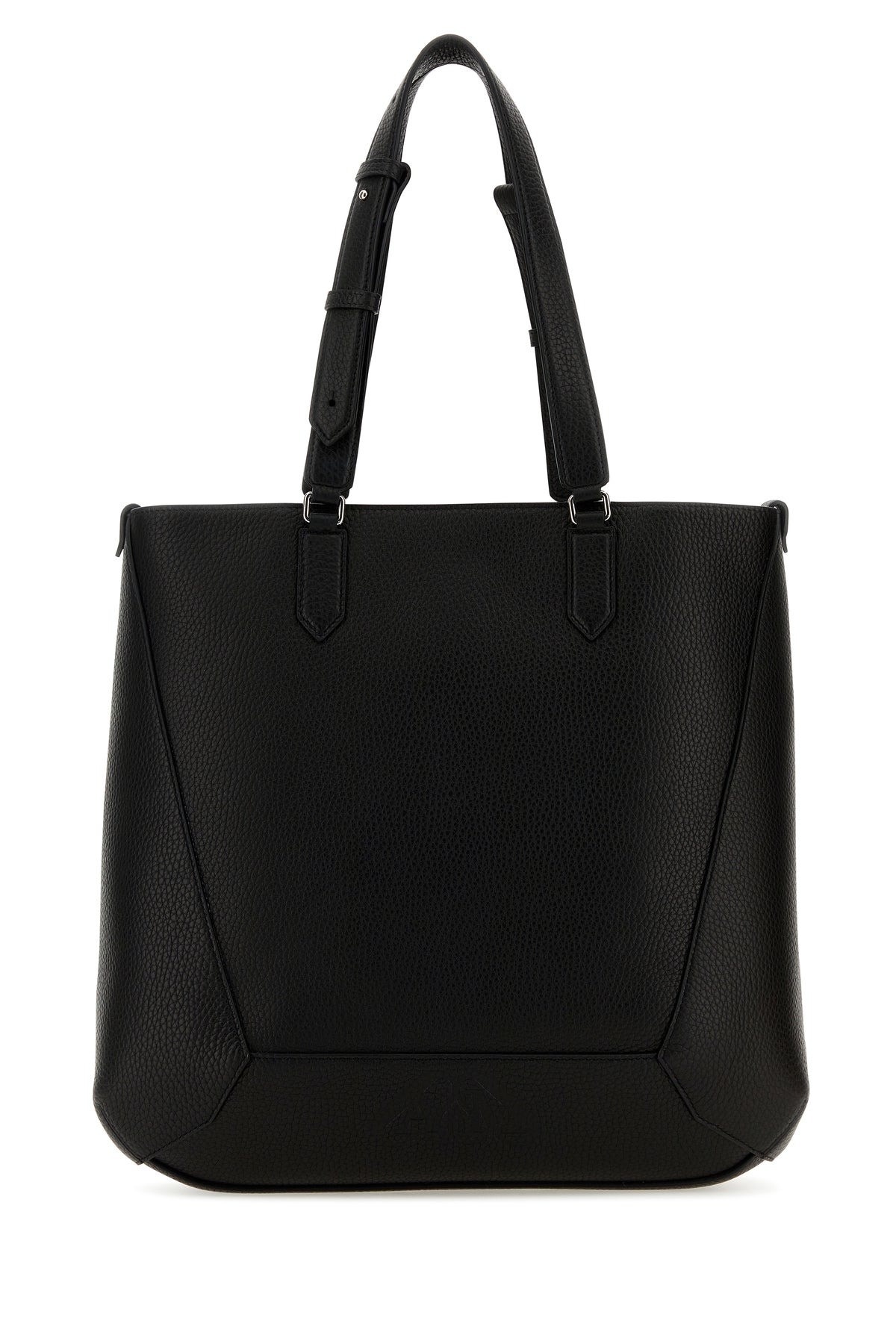 Black leather medium Edge shopping bag - 3