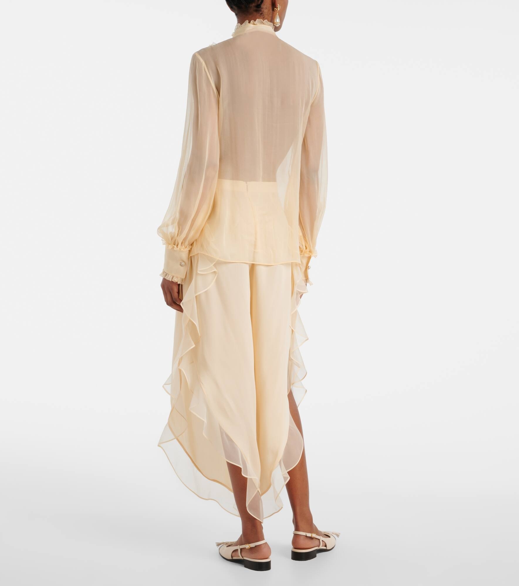 Silk chiffon blouse - 3