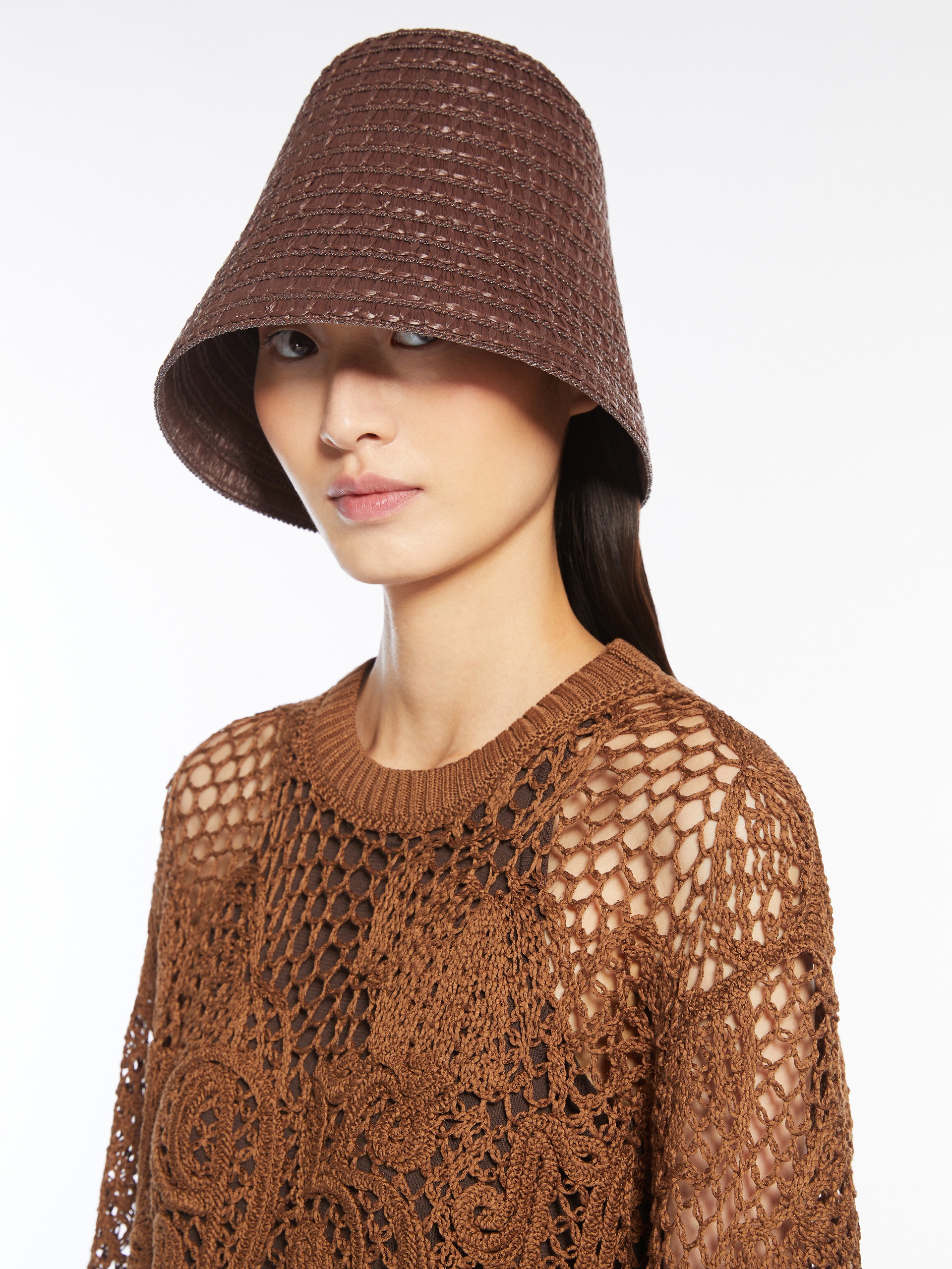 WAINER Raffia-look cloche hat - 3