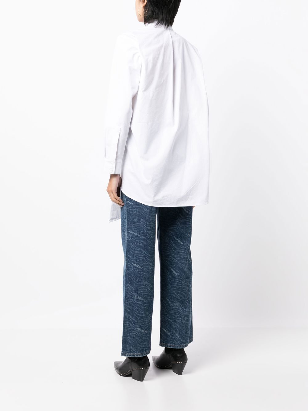 gathered asymmetric shirt - 4
