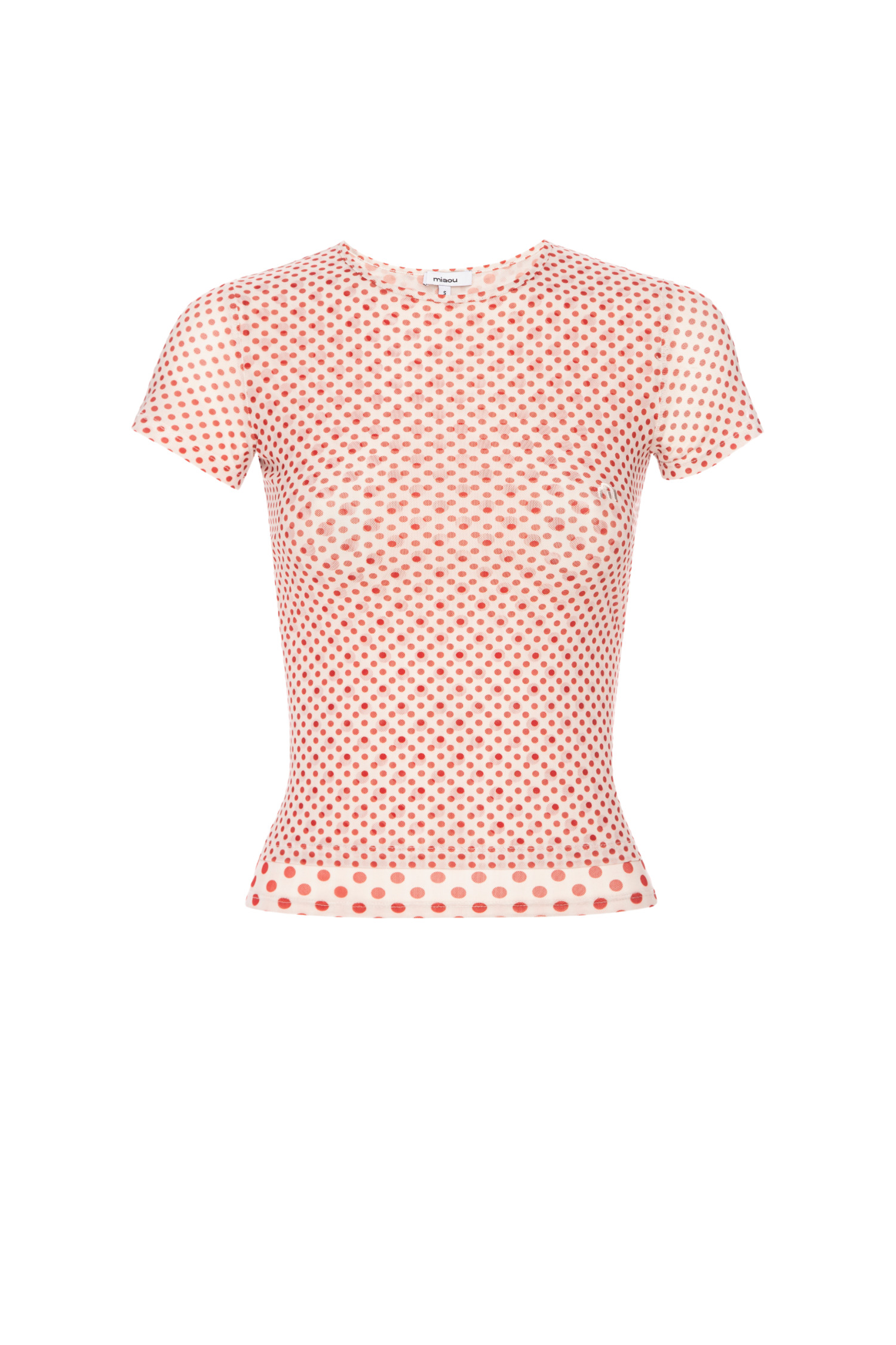 MESH MINI TEE - WHITE POLKA DOT - 2