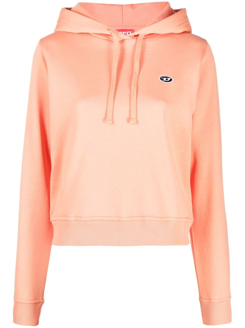 logo-patch drawstring hoodie 1