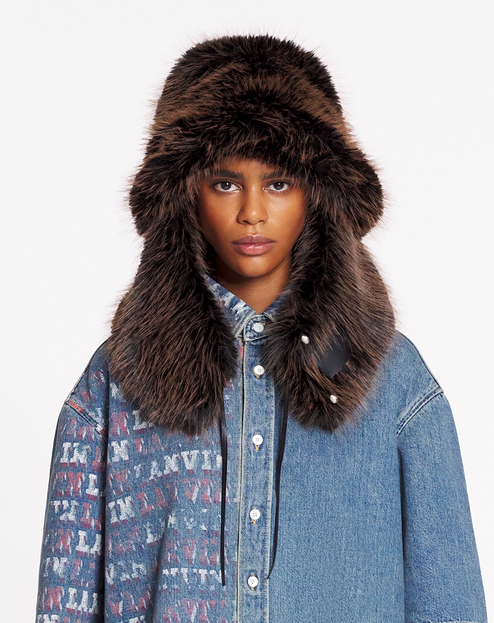 LANVIN X FUTURE FAUX FUR FISHERMAN HAT - 2