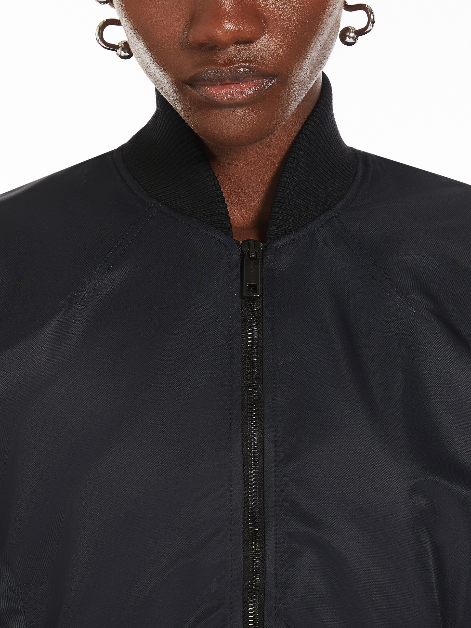 ブルゾン SPORTMAX SS25 'Zebu' bomber jacket (2512021011600 003) Black zebu bomber jacket Maxmara sportmax - women - MAXMARA