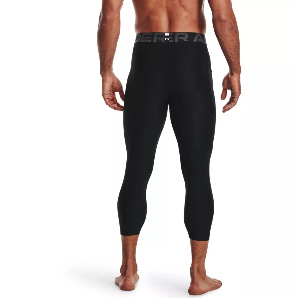 Men's Black HeatGearÂ® Armour Â¾ Leggings - 2