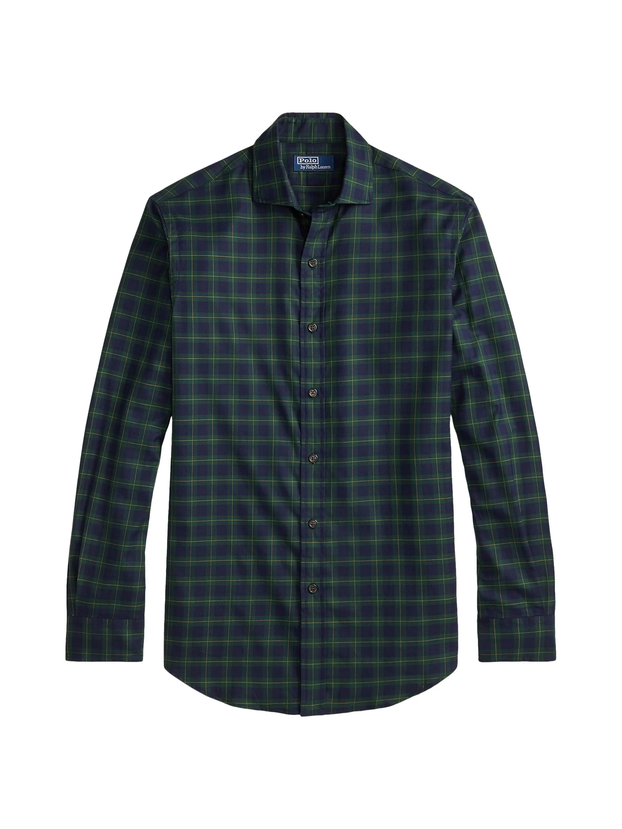 Men's Classic-Fit Plaid Twill Button-Front Shirt - Navy Green Multi - 1