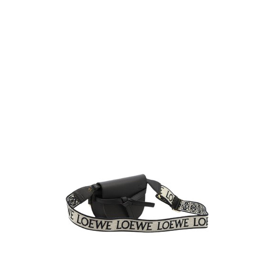 Loewe Mini Gate Dual Bag in Black - 2