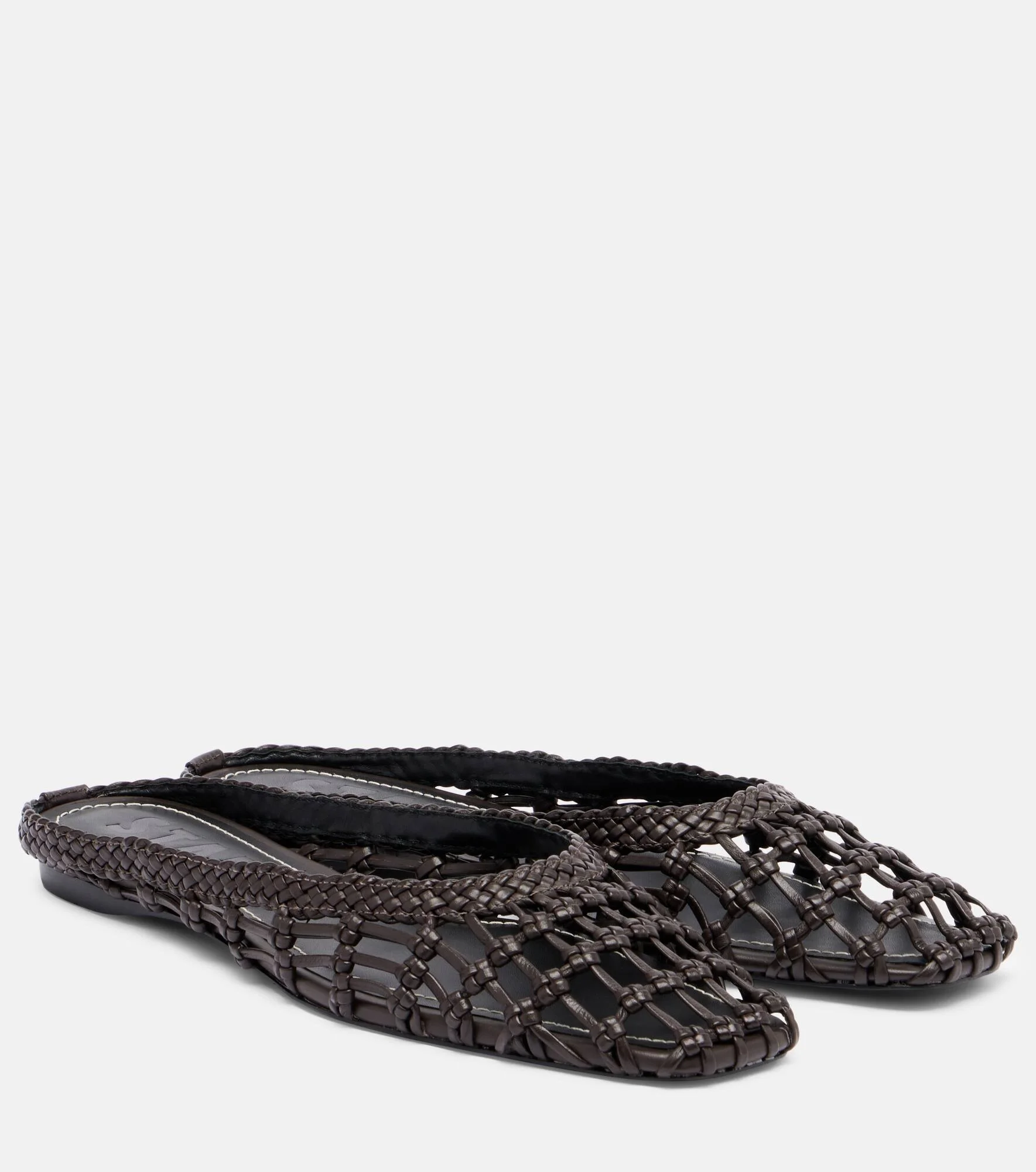 Otto woven leather mules - 1