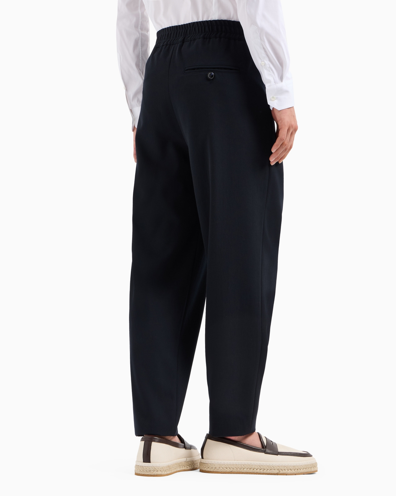 DOUBLE-PLEAT TROUSERS IN VIRGIN WOOL - 3