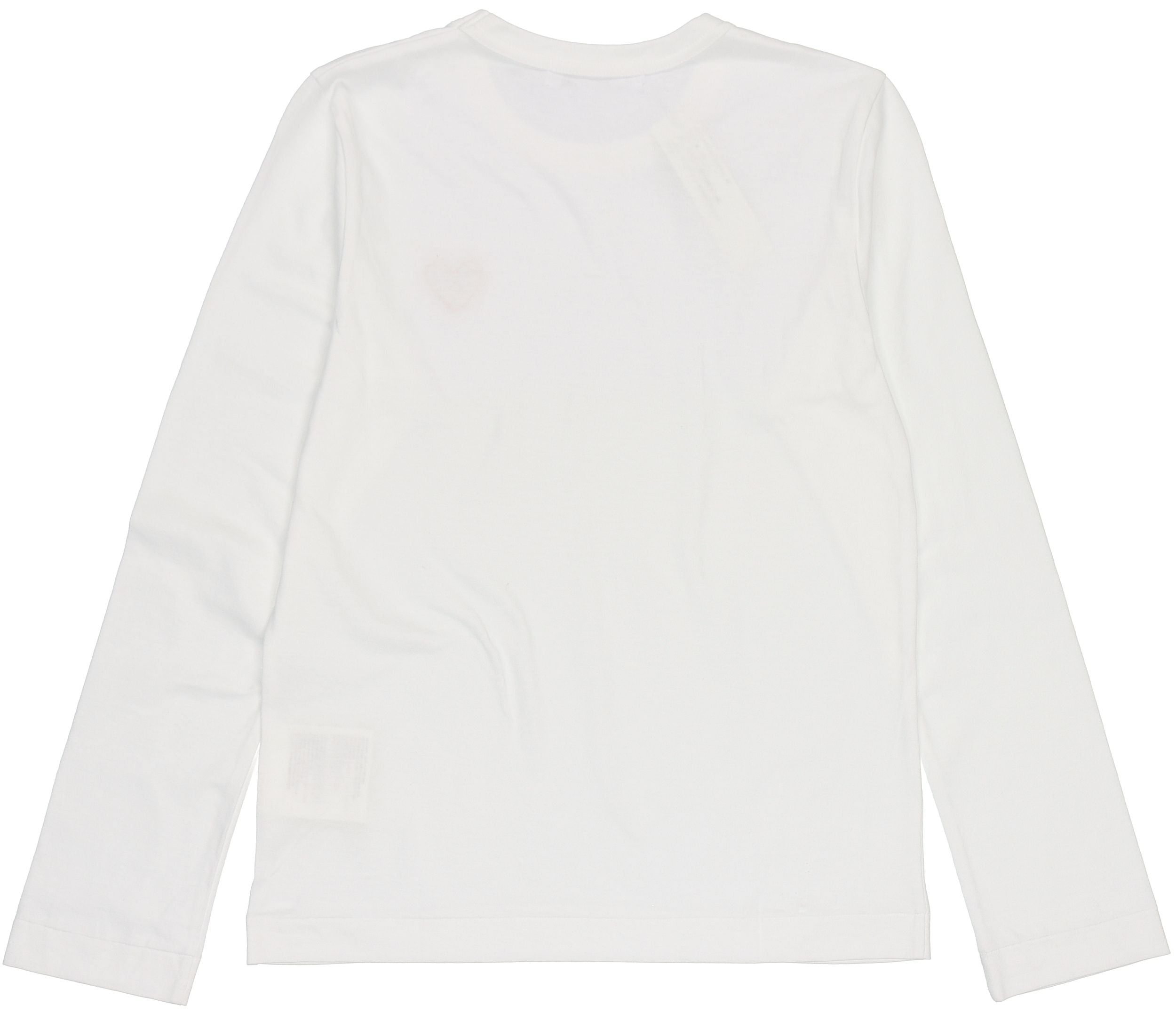 (WMNS) COMME des GARCONS PLAY Small Logo Long Sleeves Tee 'White Red' AZ-T117-051-2 - 2