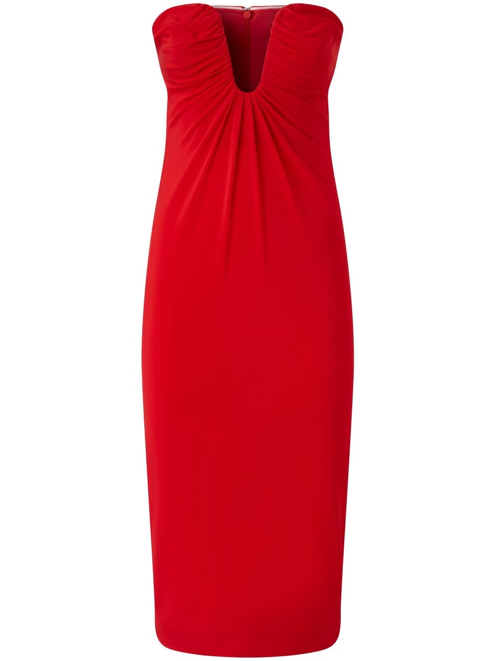 strapless mini dress - 1