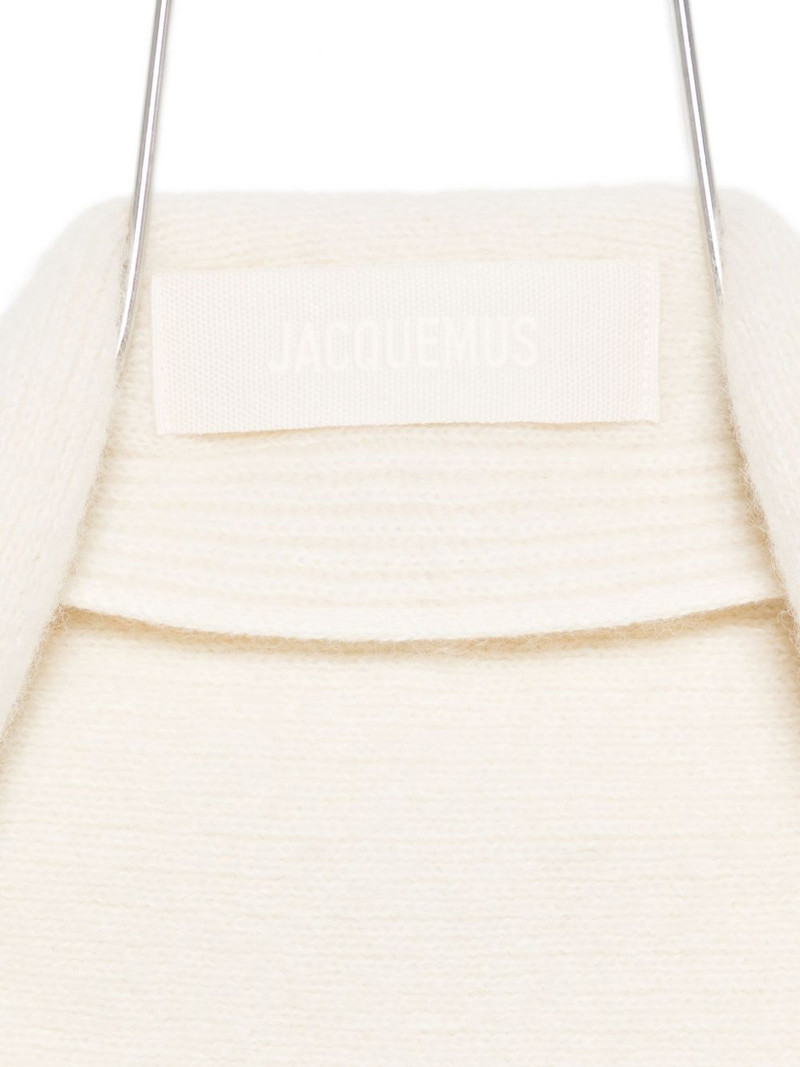 JACQUEMUS ribbed-knit collar scarf outlook