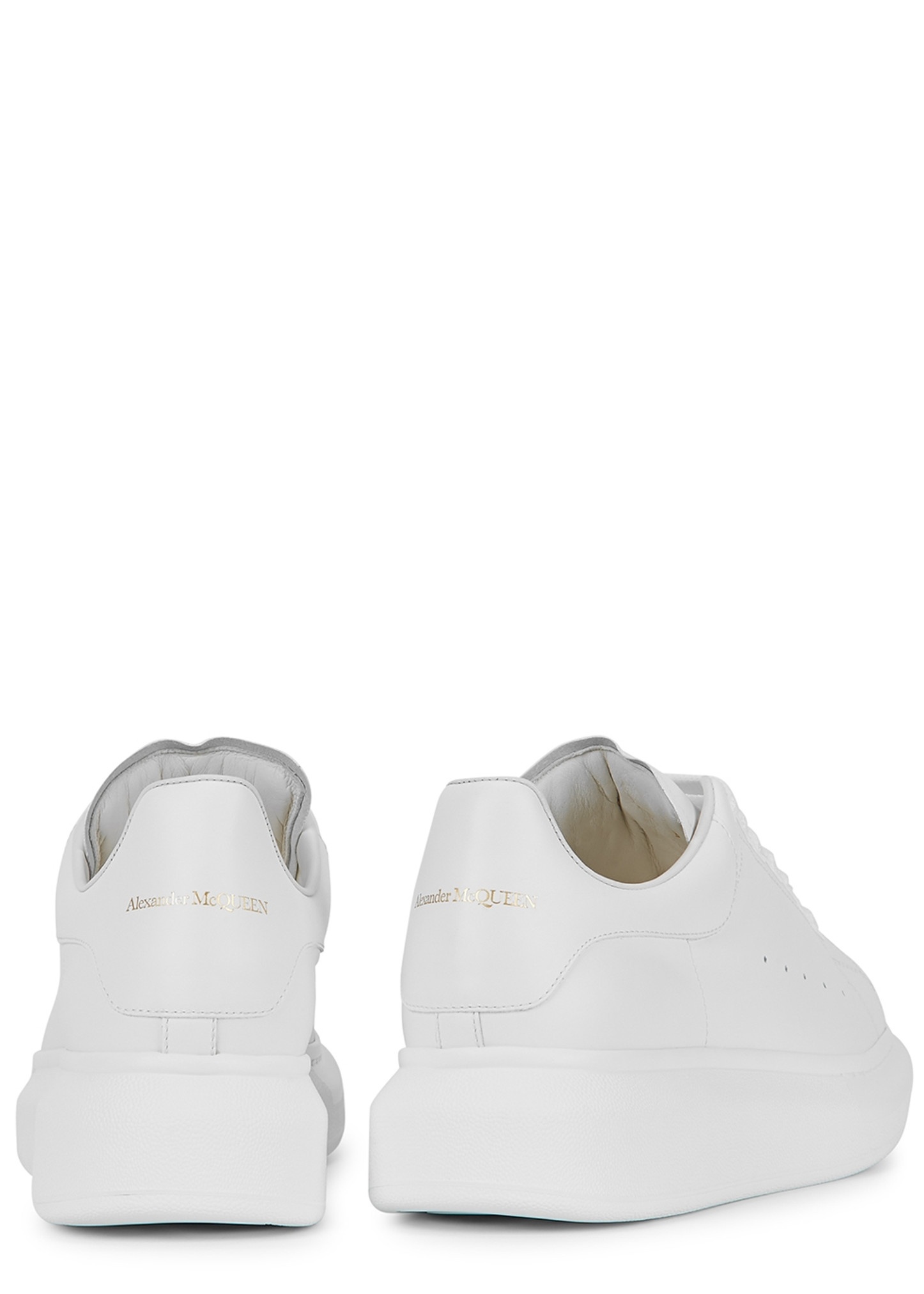 Oversized white leather sneakers - 3
