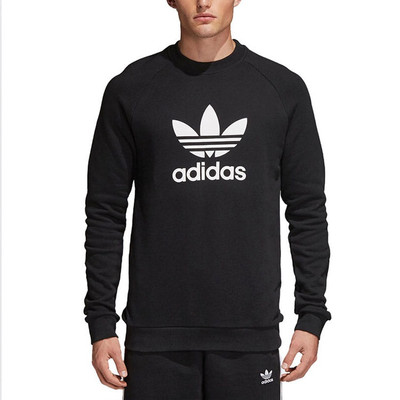 adidas adidas originals Trefoil Warm-Up Crew Sweatshirt 'Black' CW1235 outlook
