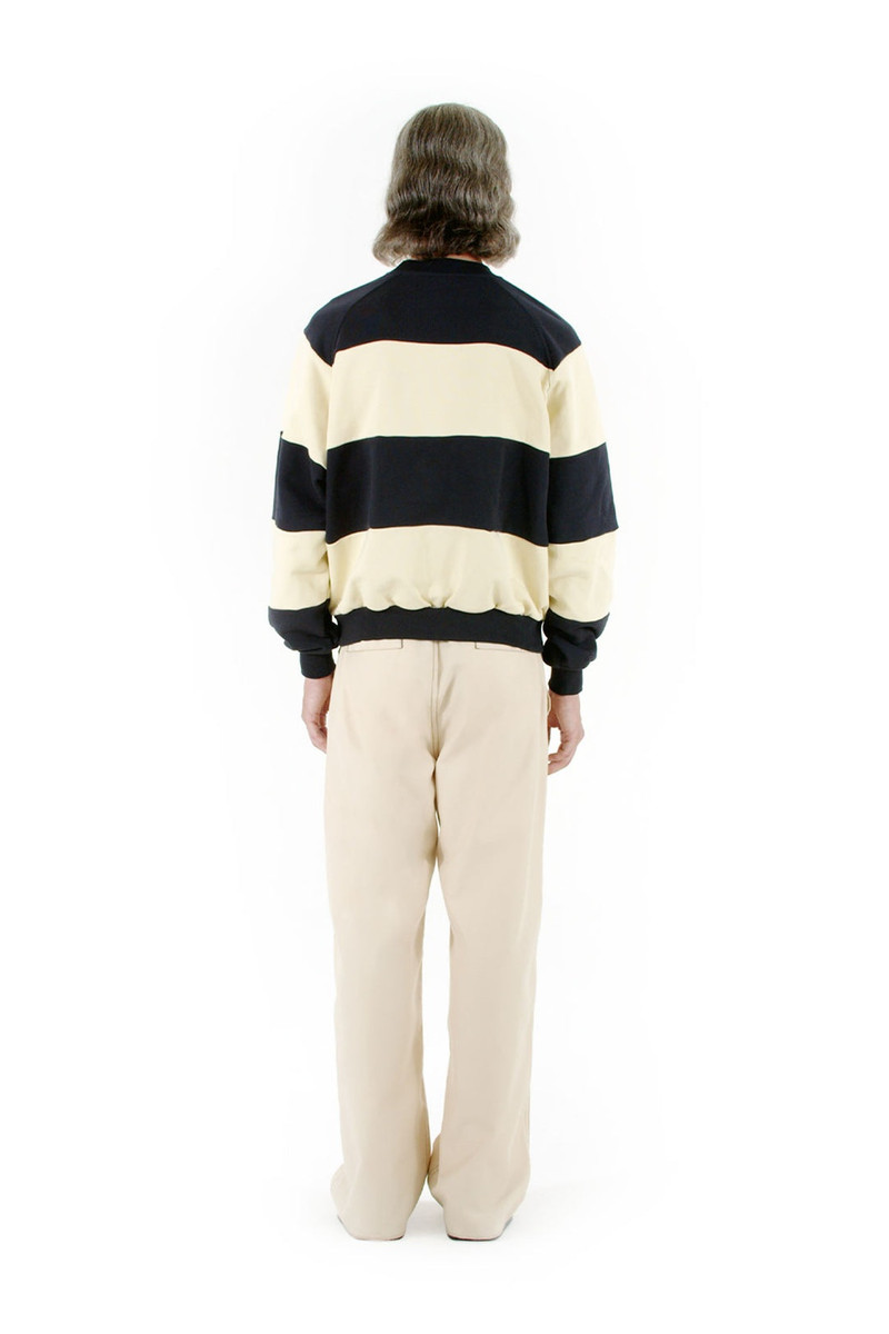 SUNNEI PANEL SWEATSHIRT / beige & midnight blue outlook
