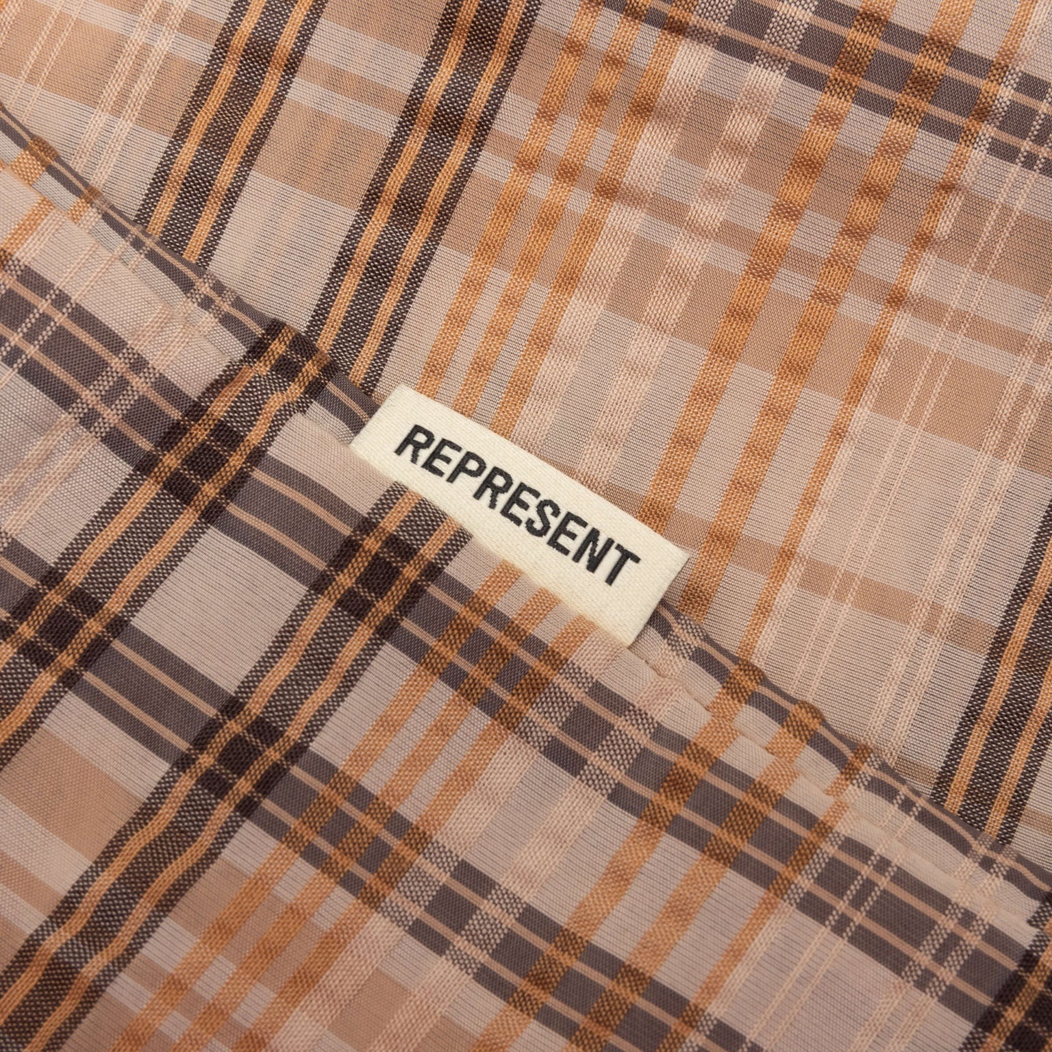 SHEER FLANNEL SHIRT - BROWN CHECKER - 5