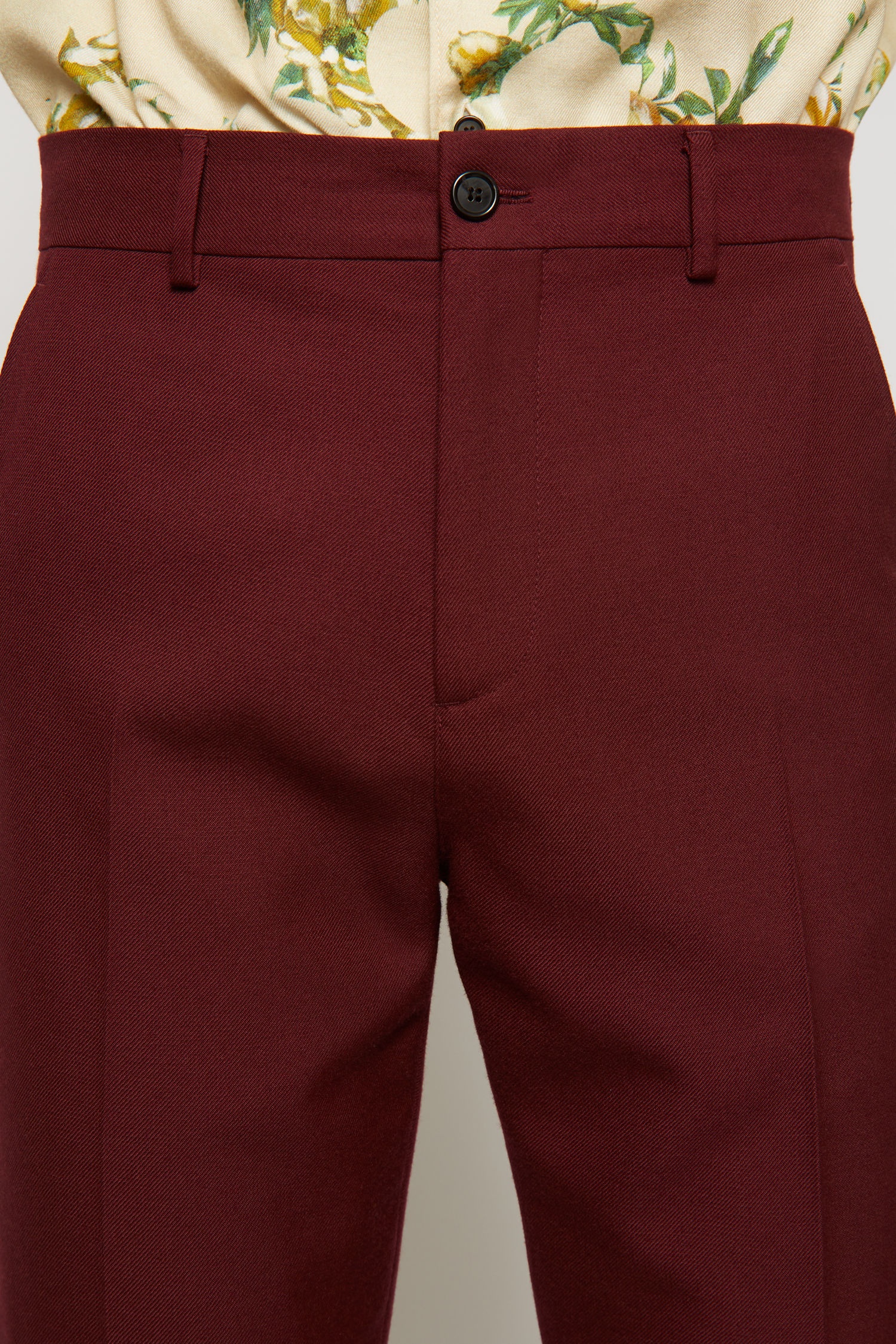 Straight-leg suit trousers burgundy - 5