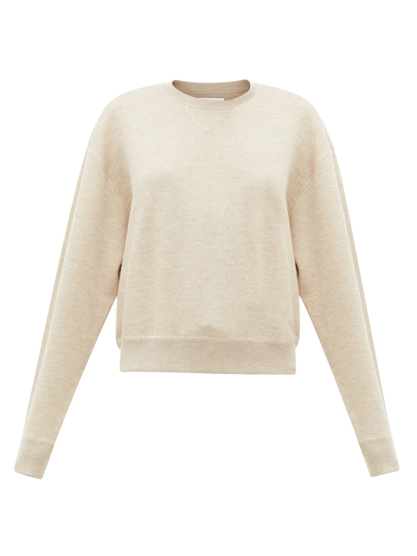 Dropped-sleeve cashmere-blend sweater - 1