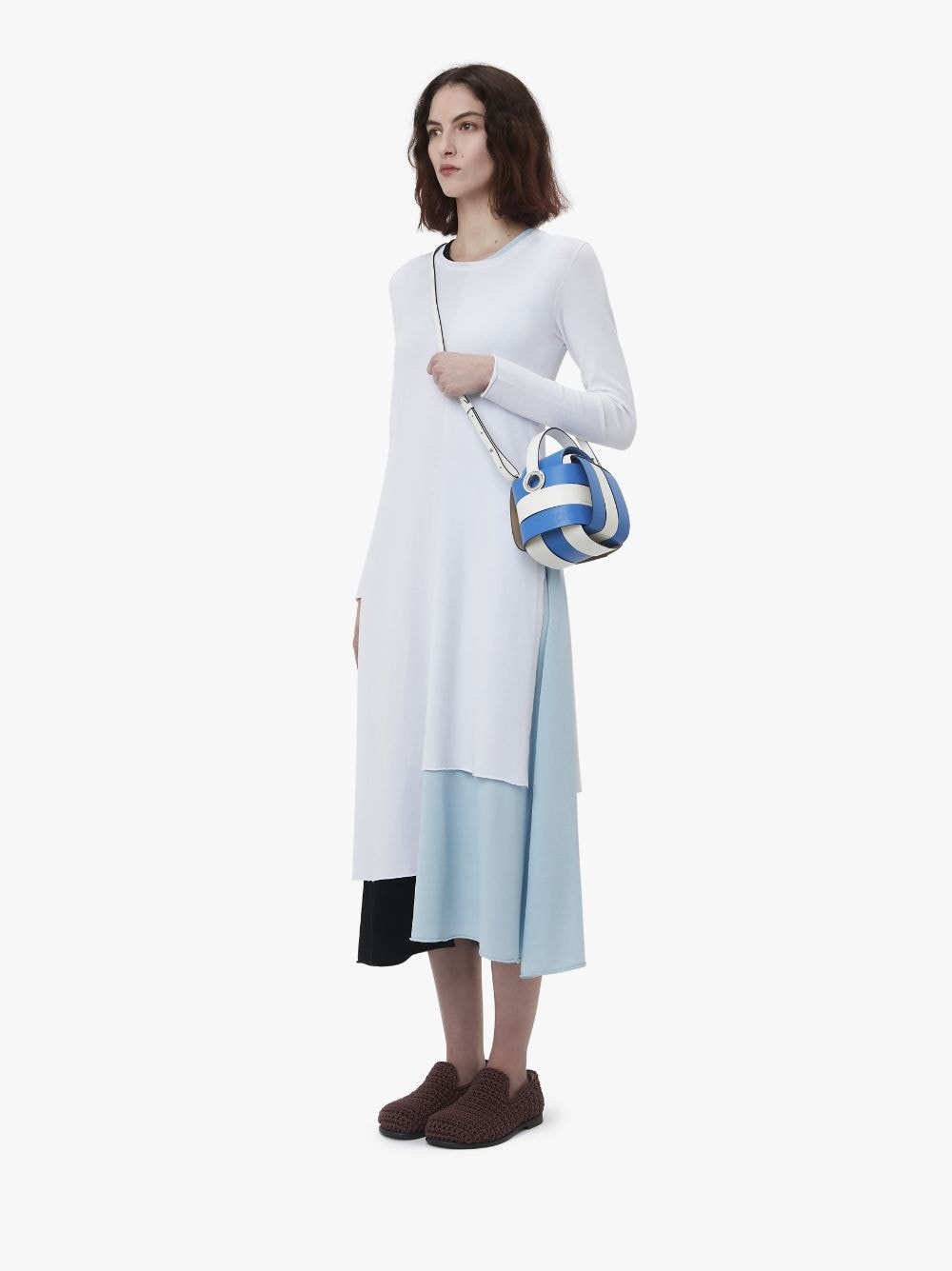 KNOT BAG - LEATHER TOP HANDLE BAG WITH CROSSBODY STRAP - 7