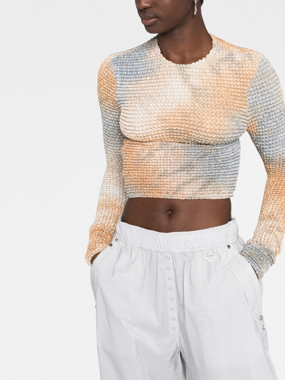 Double tie-dye cut-out top - 5