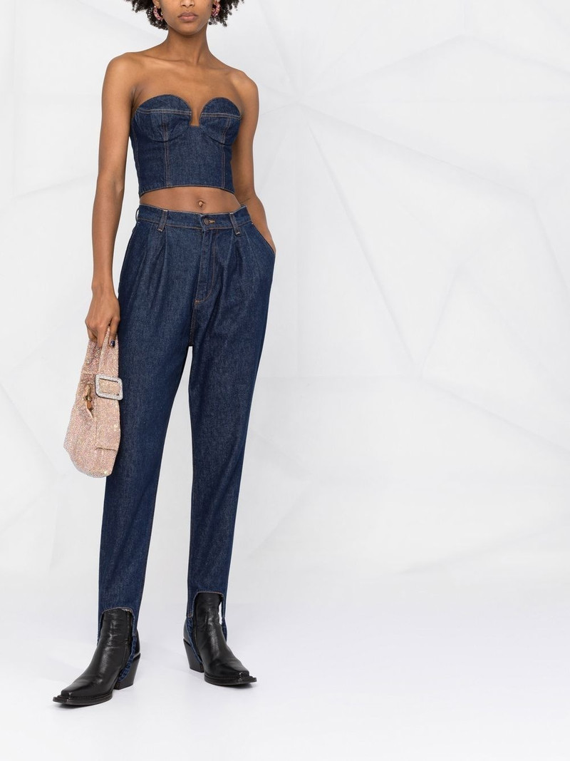 MAGDA BUTRYM denim corset top outlook