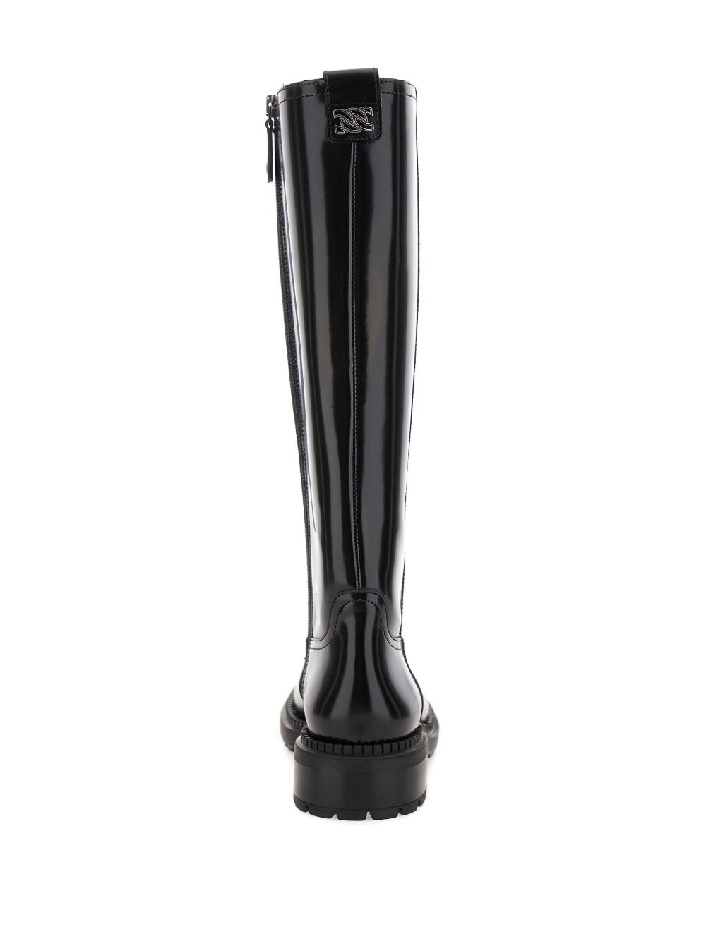 zip-up leather boots - 3