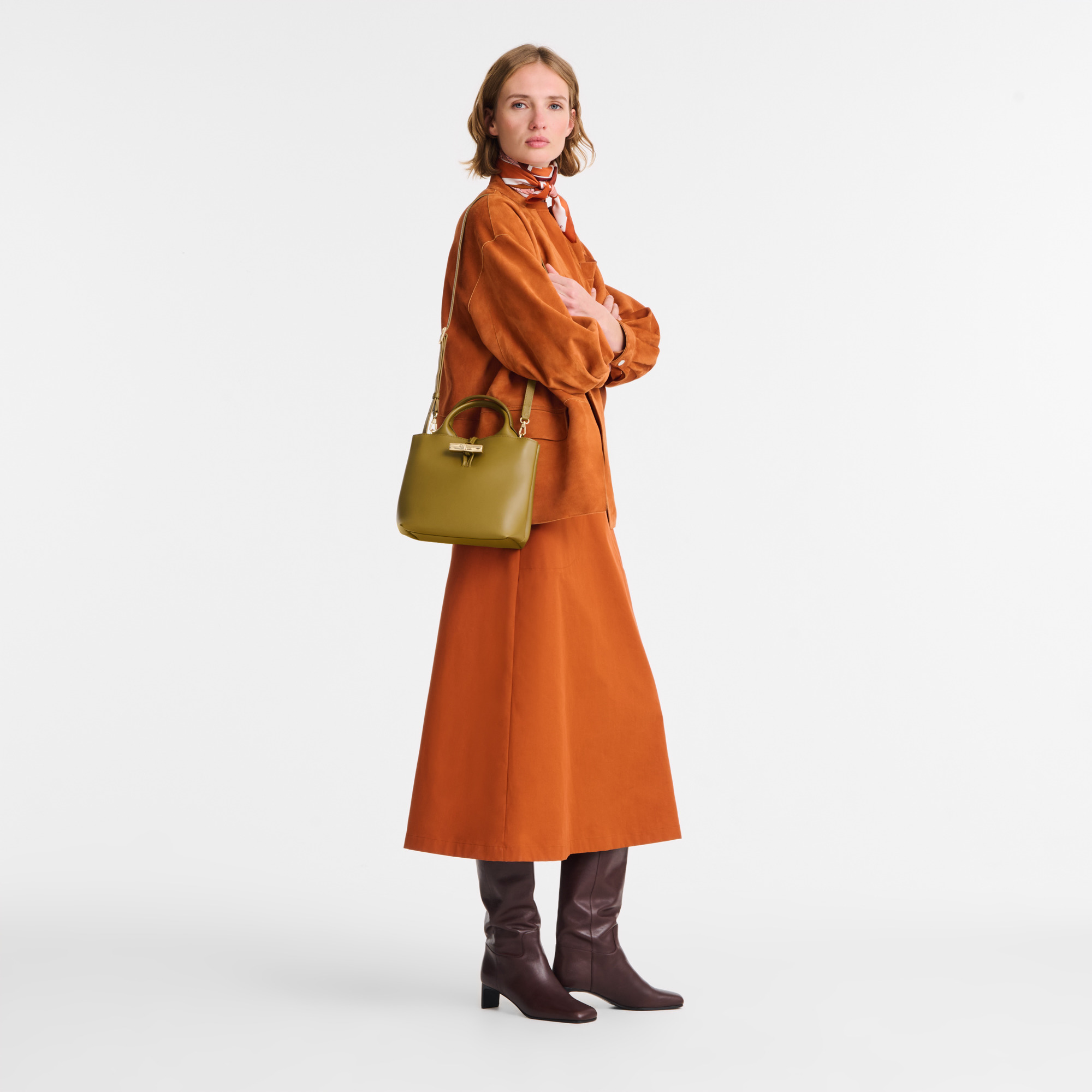 Le Roseau S Handbag Olive - Leather - 2