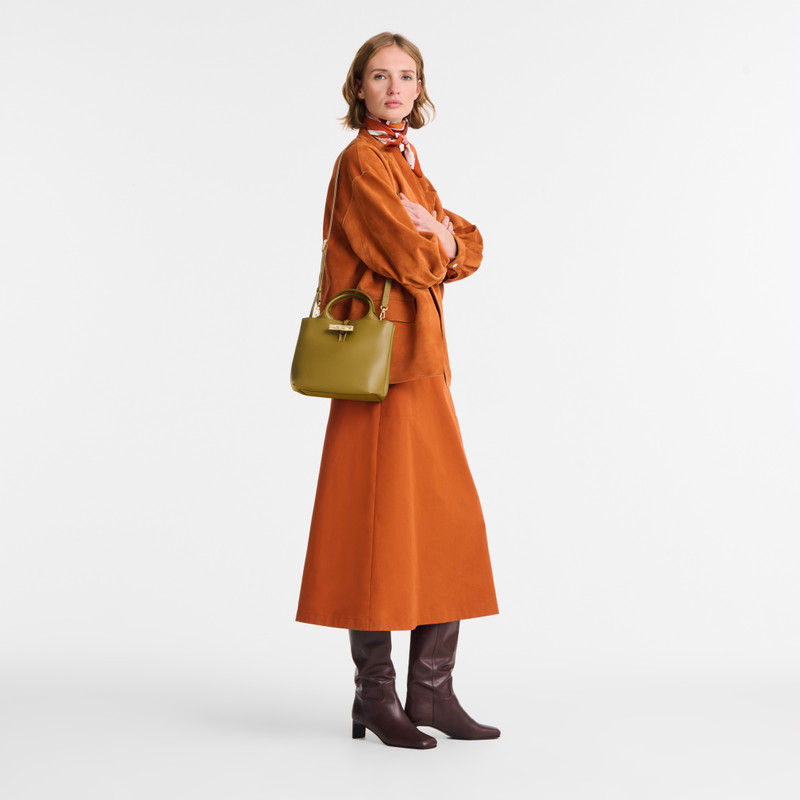 Longchamp Le Roseau S Handbag Olive - Leather outlook