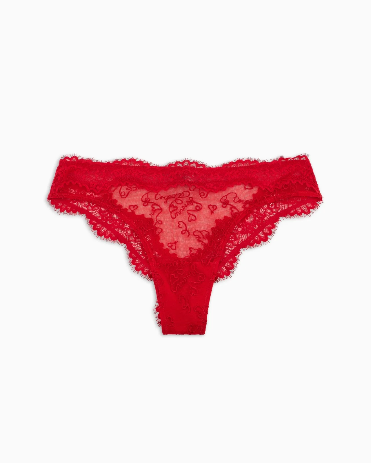 MESH BRAZILIAN BRIEFS WITH ALL-OVER HOLIDAYS LOGO EMBROIDERY - 1