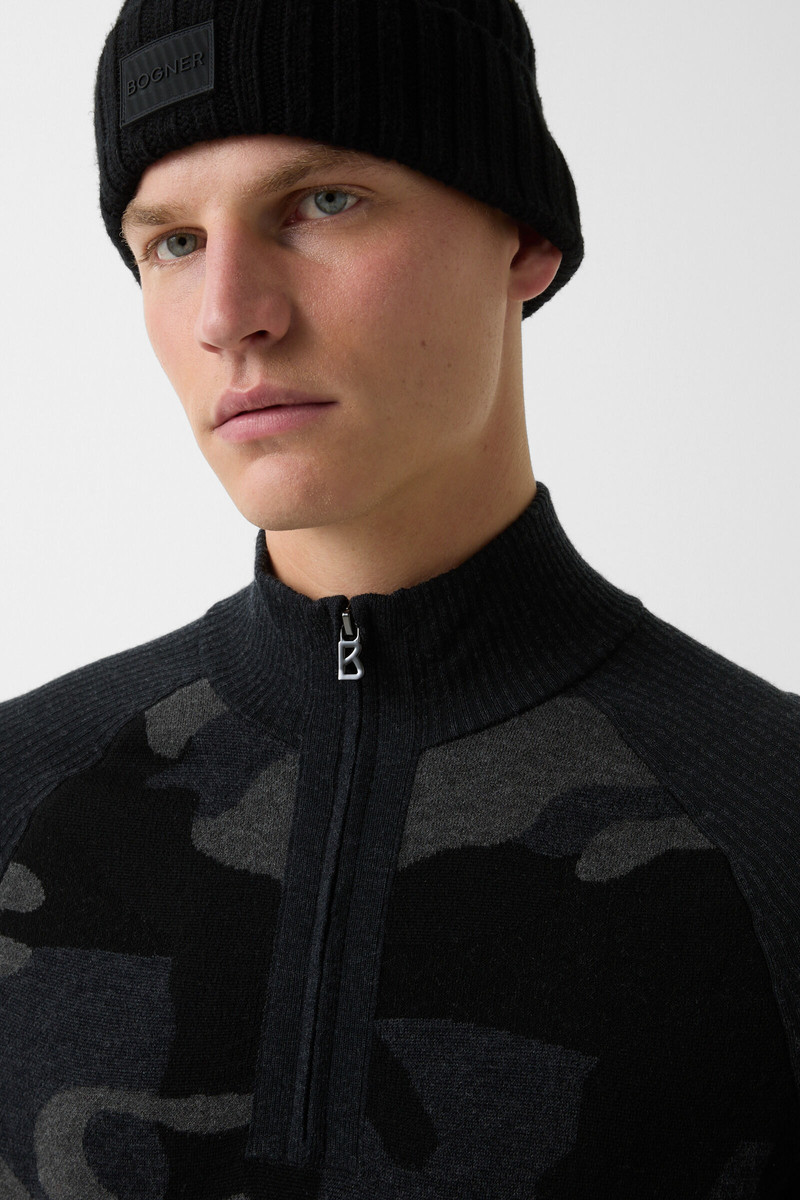 Knitted Troyer Reso in Anthracite/black 4