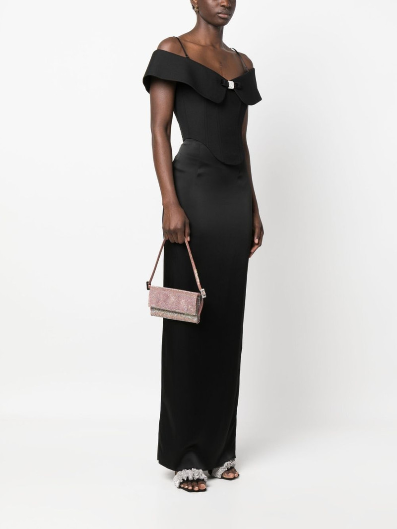 BENEDETTA BRUZZICHES Vittissima crystal-embellished shoulder bag outlook