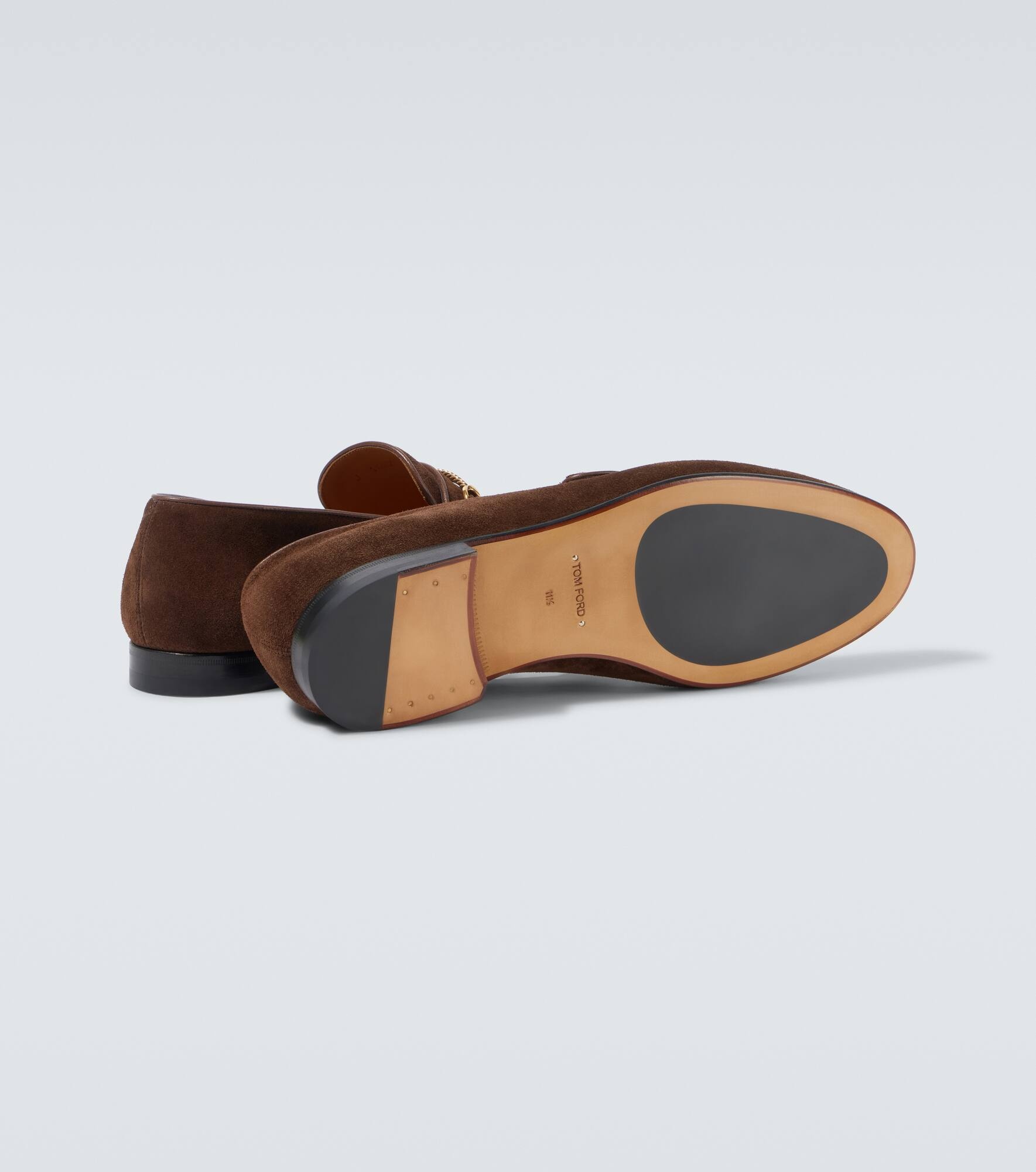 Liam chain-detail suede loafers - 7