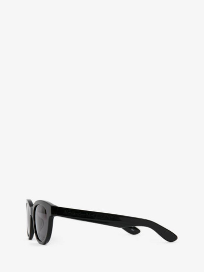 Alexander McQueen McQueen Angled Pantos Sunglasses in Black outlook