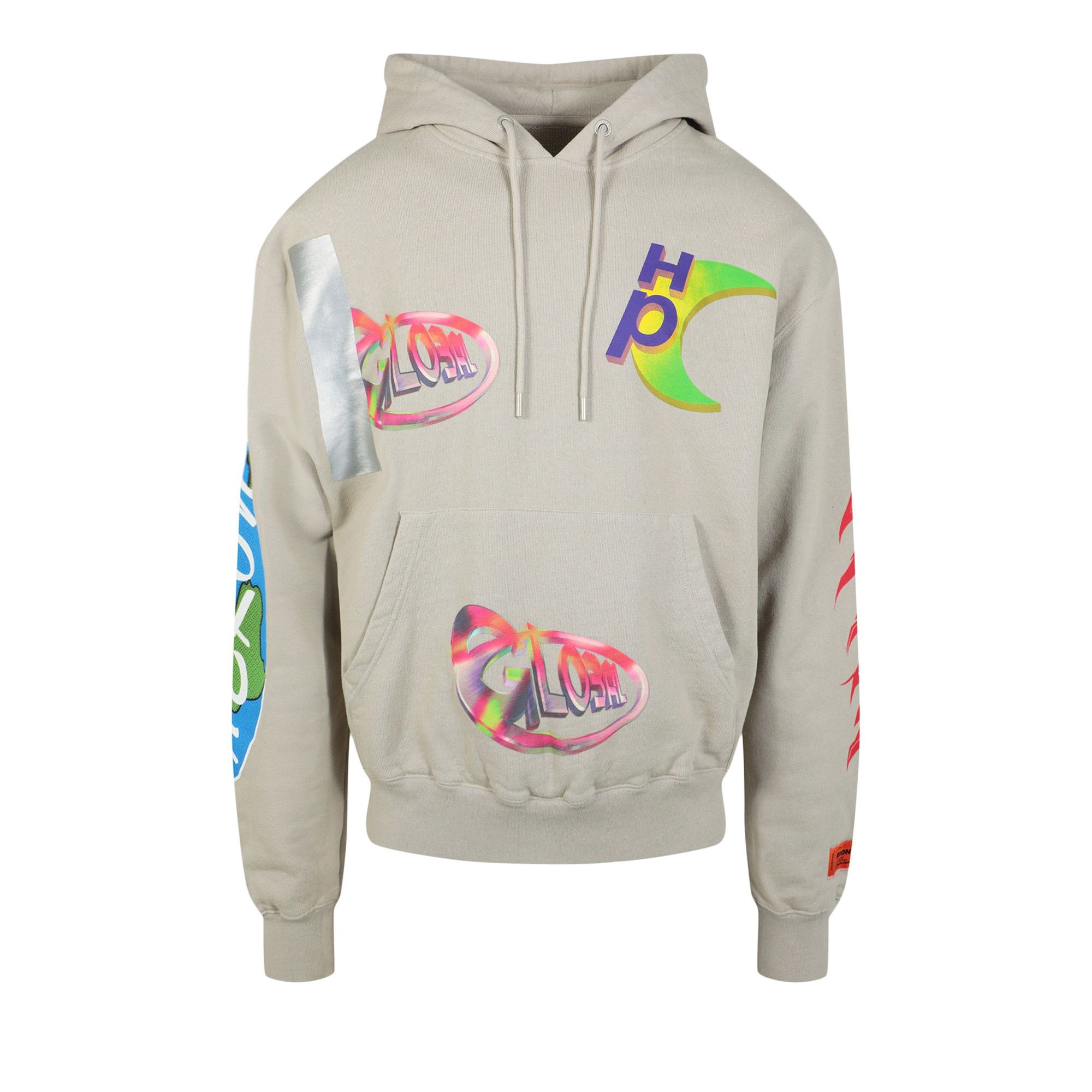 Heron Preston Logo Print Hoodie 'Grey' - 1