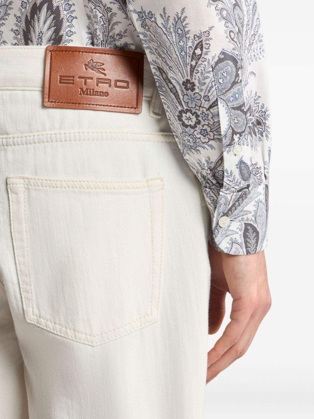 stitched-pocket jeans - 4