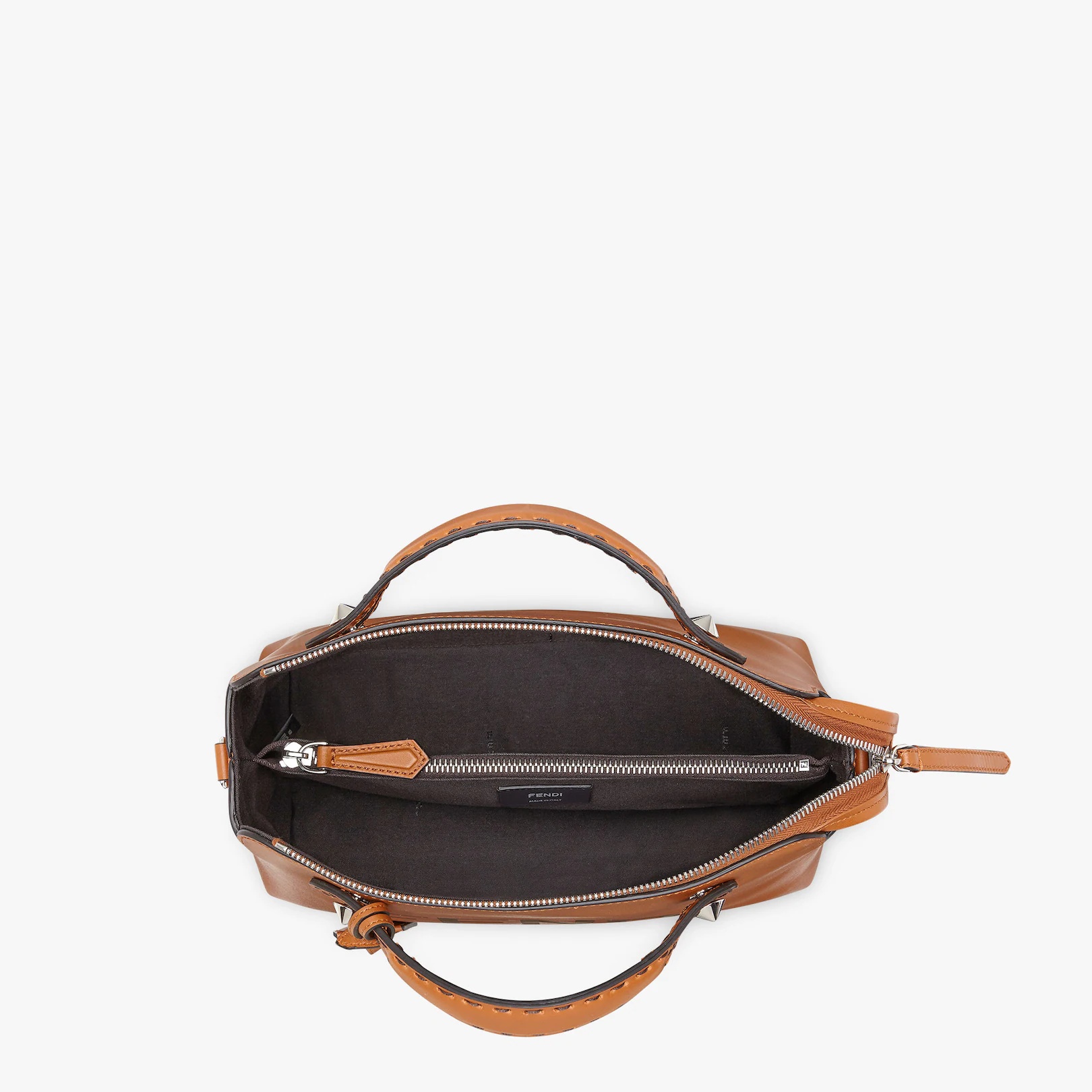 Brown leather Boston bag - 4