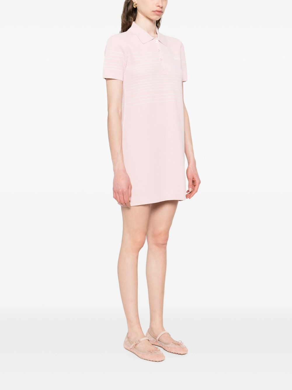 striped-detailing mini dress - 3