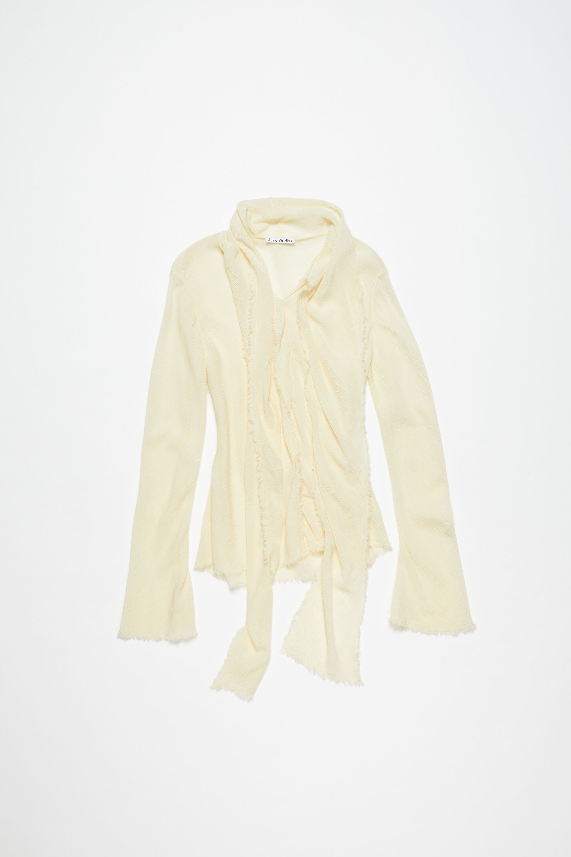 Crepe scarf blouse - Warm white - 7