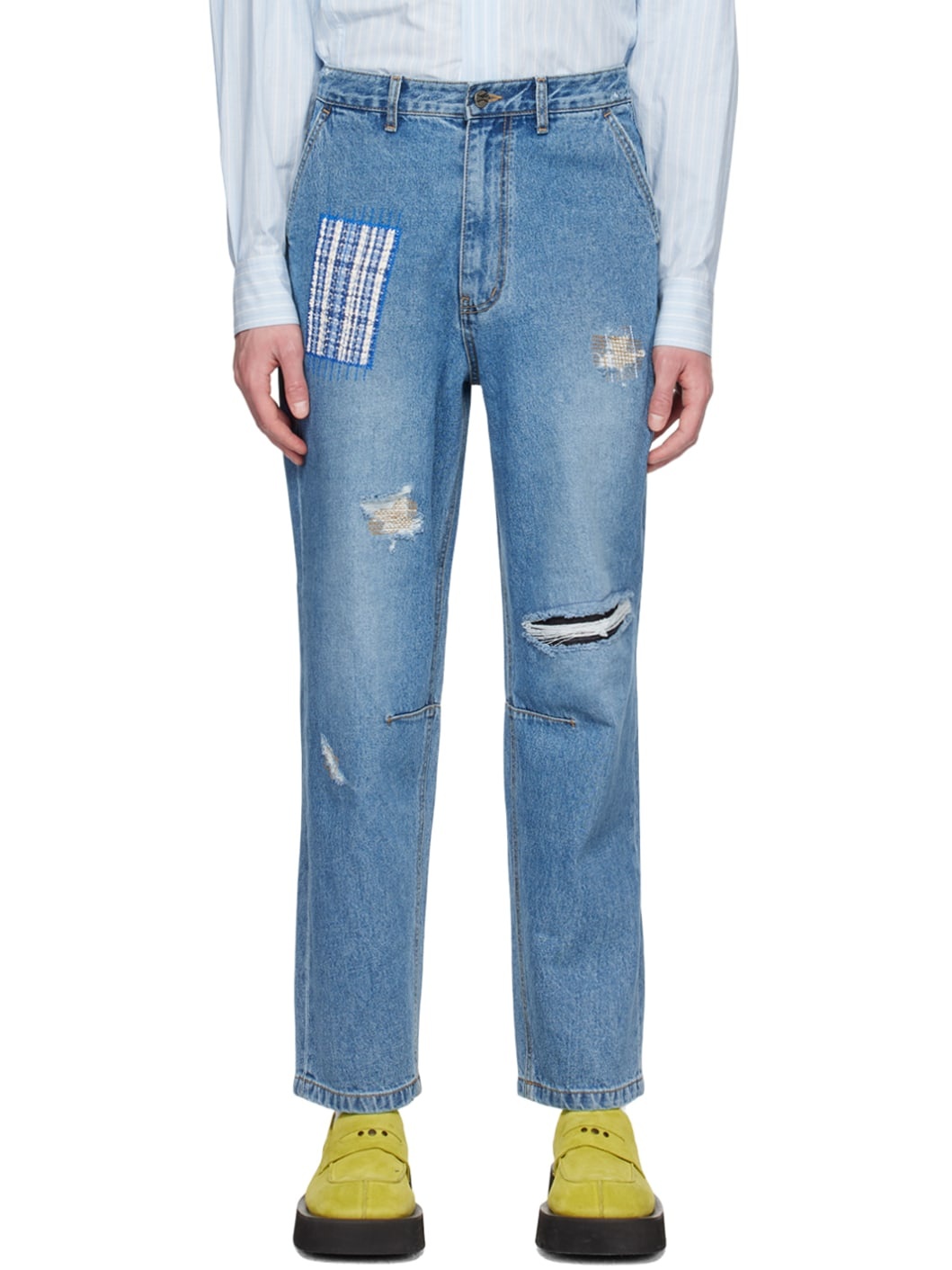 Blue Patch Jeans - 1
