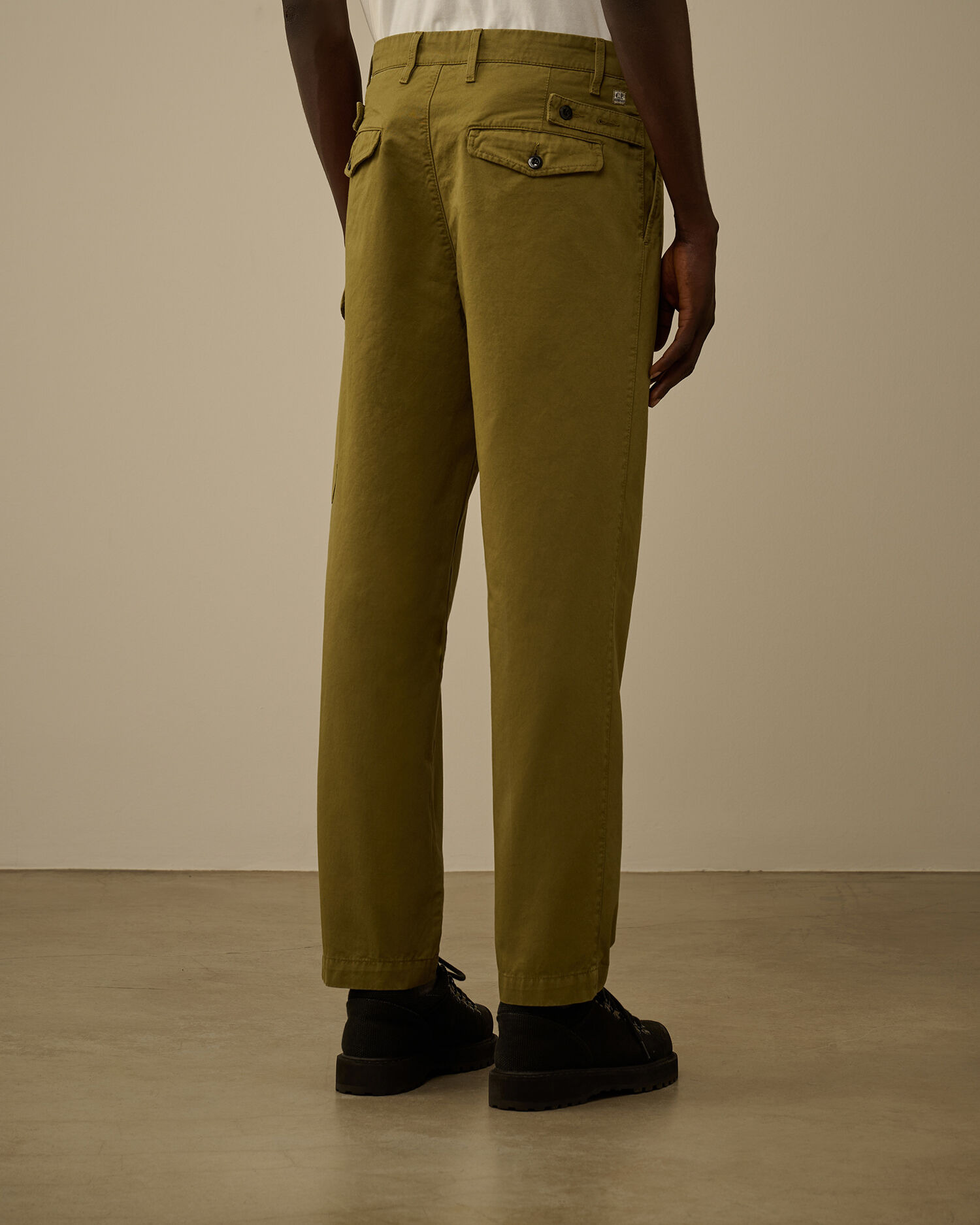 Cotton Gabardine Loose Cargo Pants - 4